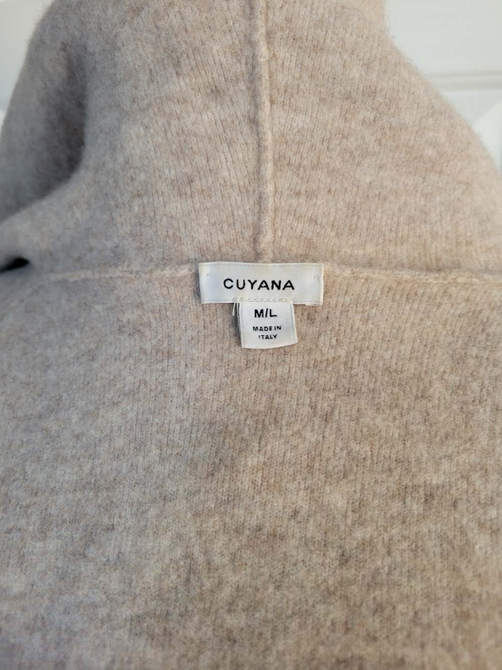 Cuyana Cream Wrap Sweater Coat - Picture 7 of 9